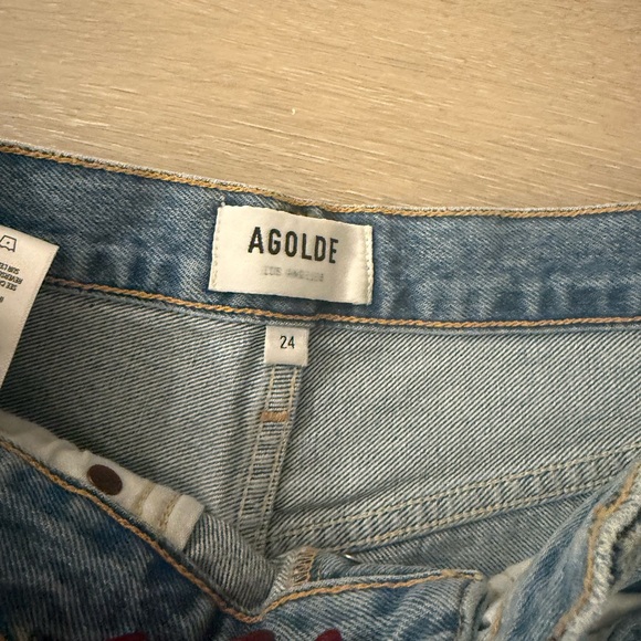 Agolde Riley High Rise Straight Crop Jeans - Picture 4 of 7
